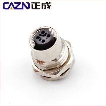 IP67 3 4 5 6 core C Code M12 Male Female Front Screw Back Panel Mount Solder Socket Connector